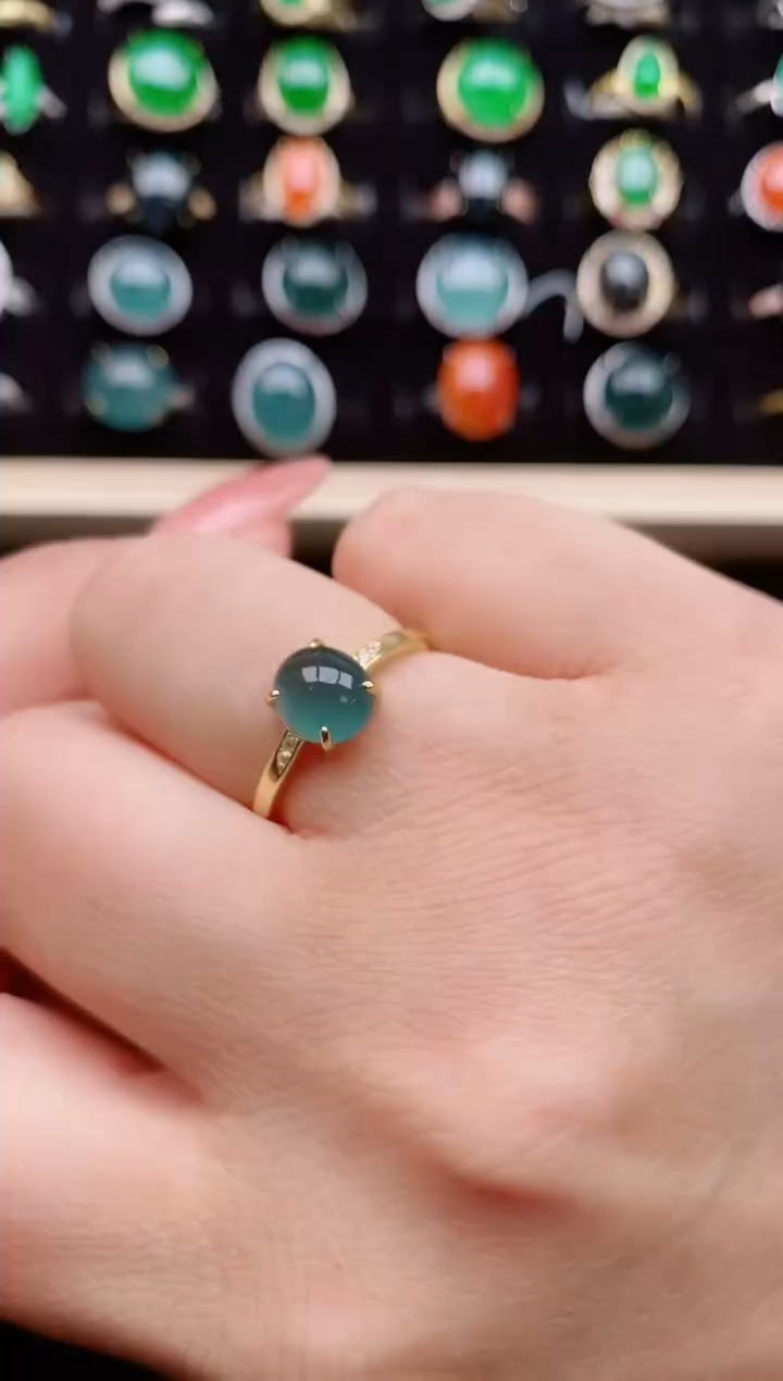 【闪购商品】翡翠戒指银S925镶嵌321231