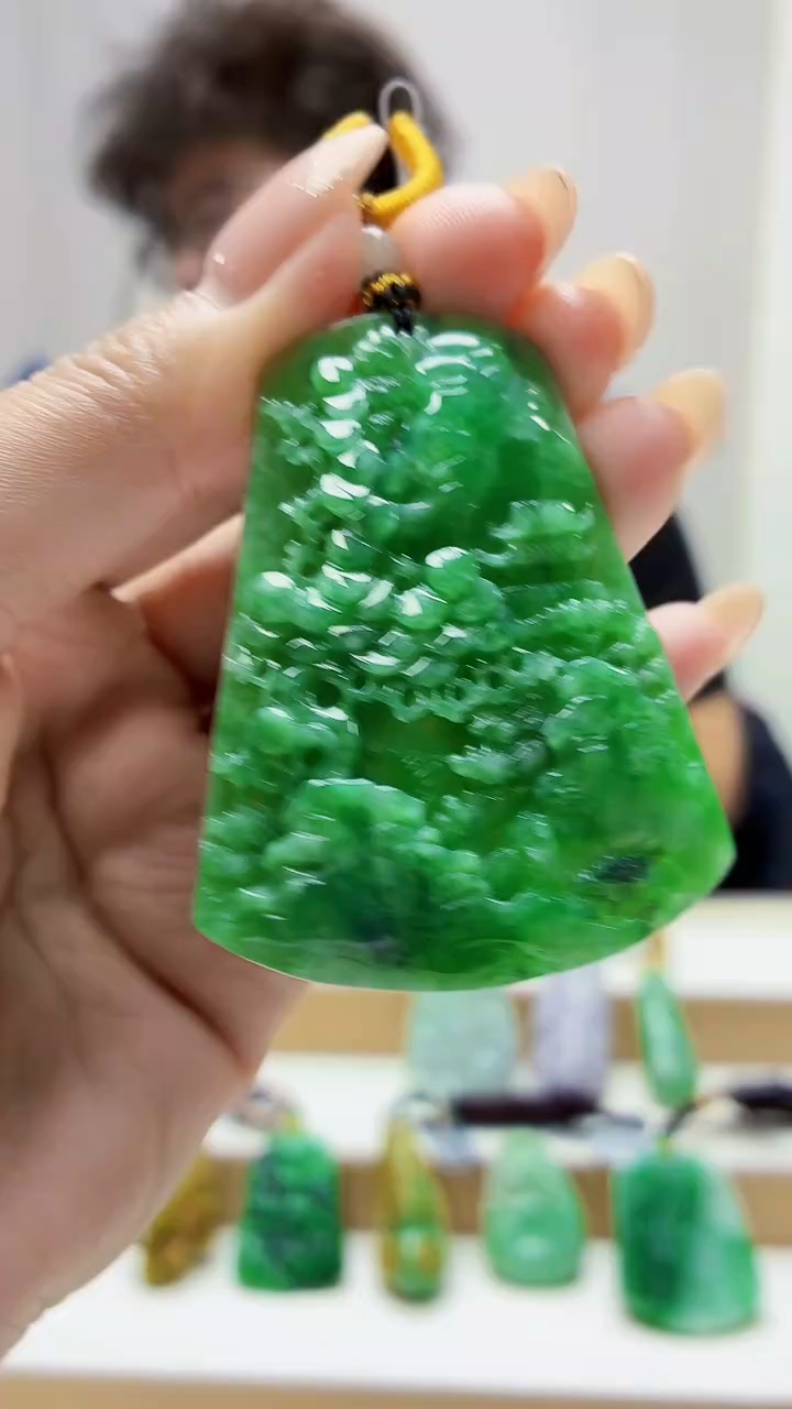 未镶嵌定制翡翠4688MM-毛货挂件8