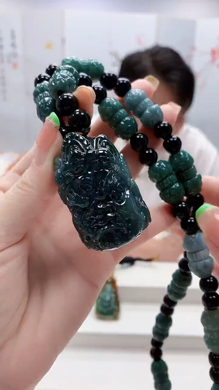 未镶嵌定制翡翠5060ry-毛货挂件108