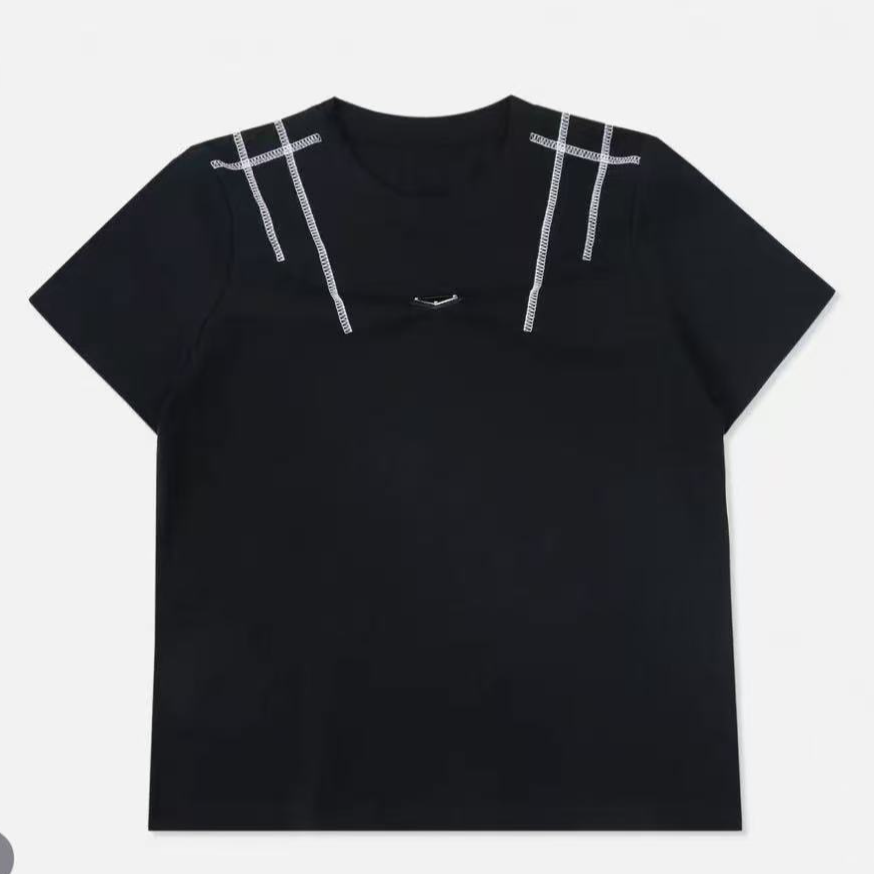 安安推荐【悠闲街道】简约高街百搭圆领短袖T恤HZ-TXS51125945Z