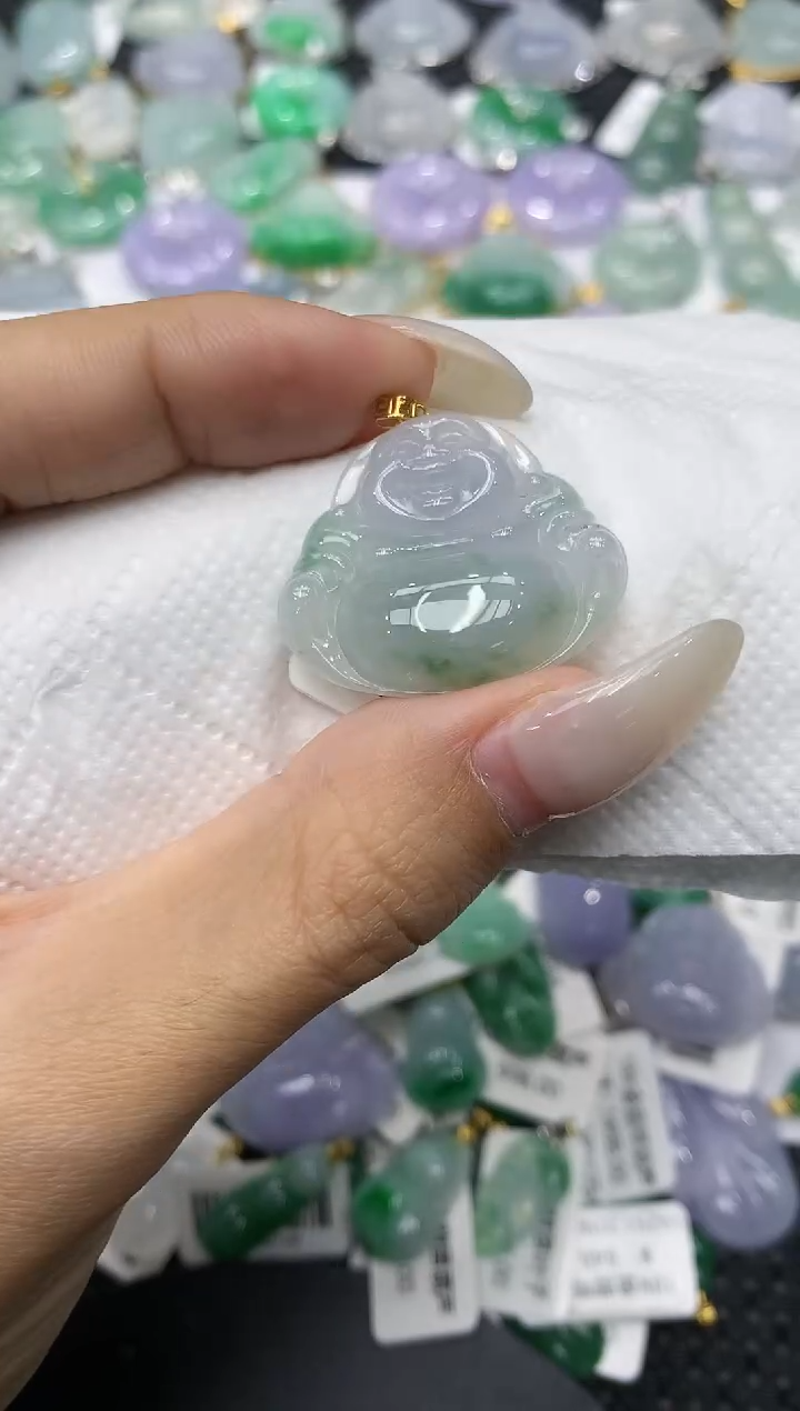 颈饰18K金镶嵌翡翠11111111111