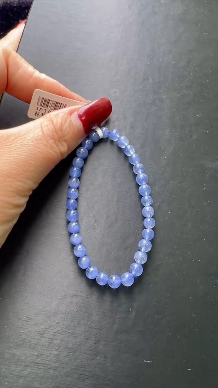 【闪购商品】水晶手串未镶嵌蓝发晶手串5m+ JP38022