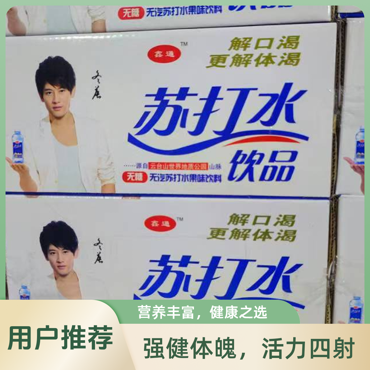 鑫通无糖苏打水380ml*24瓶夏日必备饮品