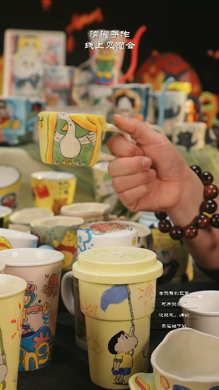 【闪购商品】摆件亲工手绘陶瓷-微瑕大鹅进账