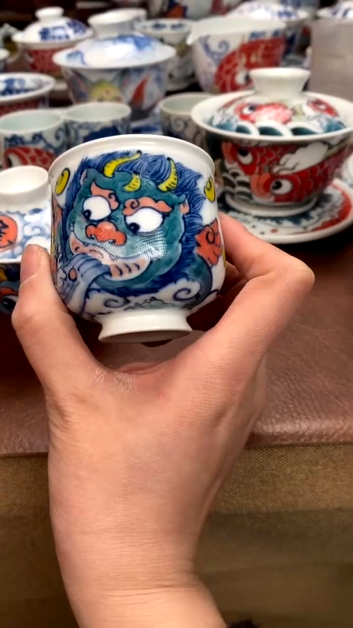 【闪购商品】招财进宝手握杯景德镇昨明陶瓷