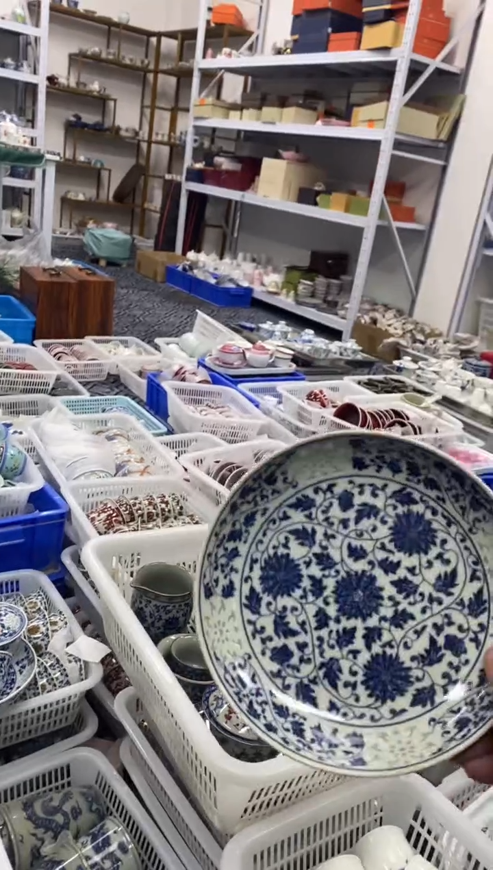 摆件陶景德陶瓷茶具壶承直径17.5
