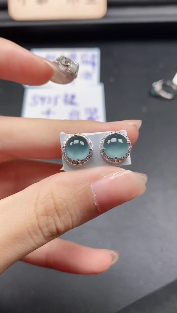 翡翠戒指银S925镶嵌51151-20