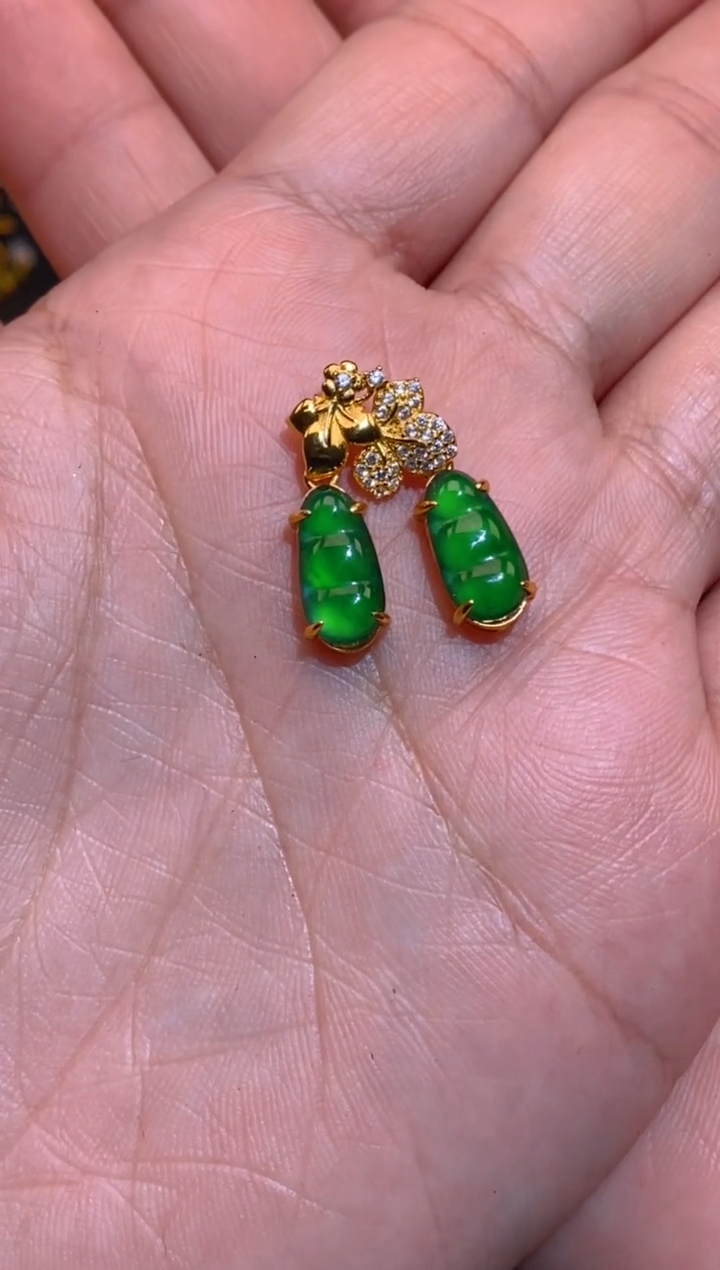 【闪购商品】翡翠吊坠(不含链)银S925镶嵌豆子