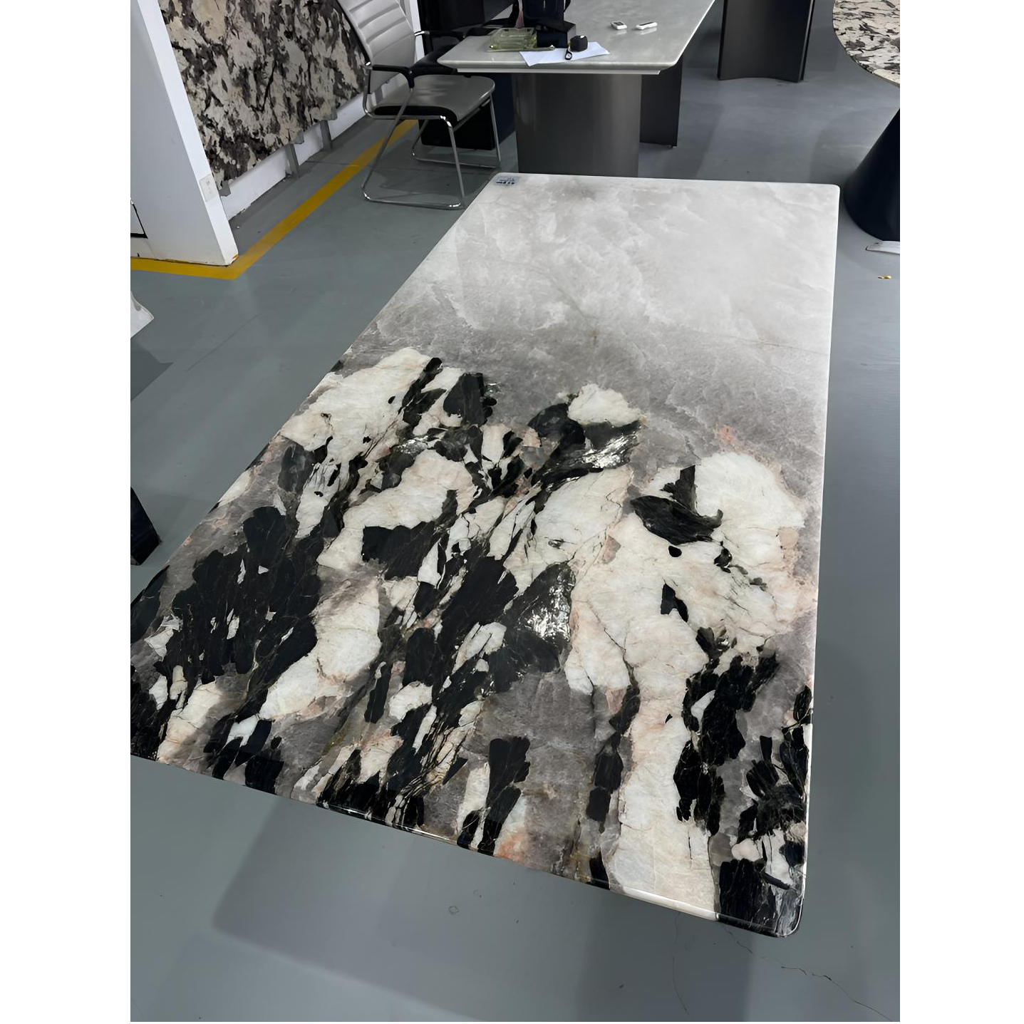 【黑金潘多拉】意式轻奢天然大理石奢石餐桌现代简约高级感