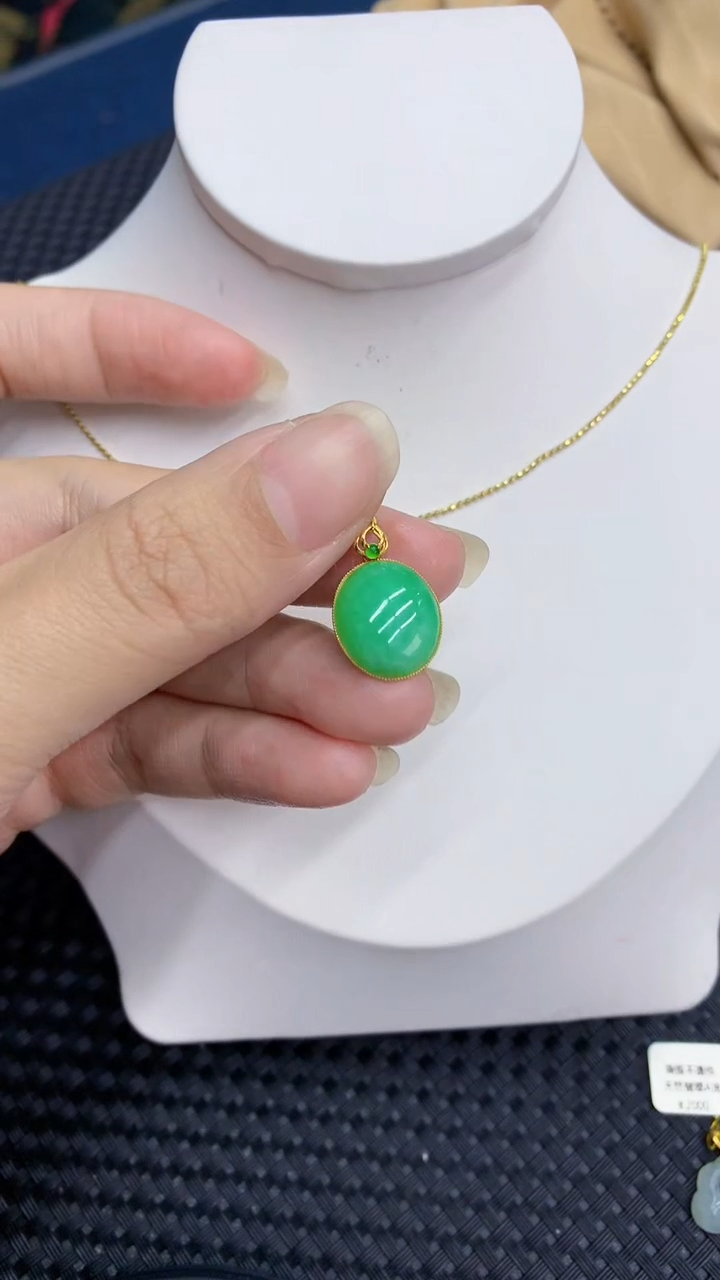 【闪购商品】翡翠颈饰18K金镶嵌            8
