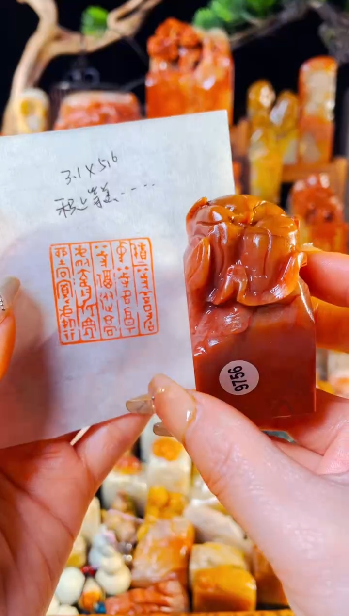 【闪购商品】老挝石印石手工篆刻《积上等善......》