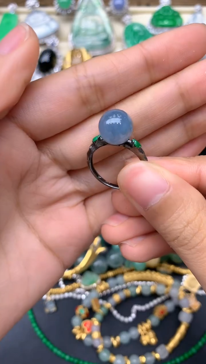 【闪购商品】翡翠戒指18K金镶嵌149-中国好珍宝