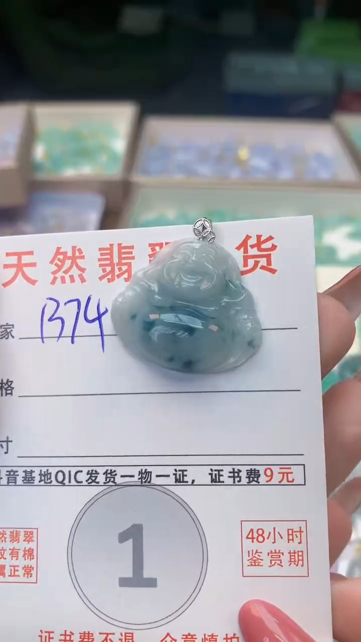 颈饰未镶嵌翡翠天然A货翡翠挂件