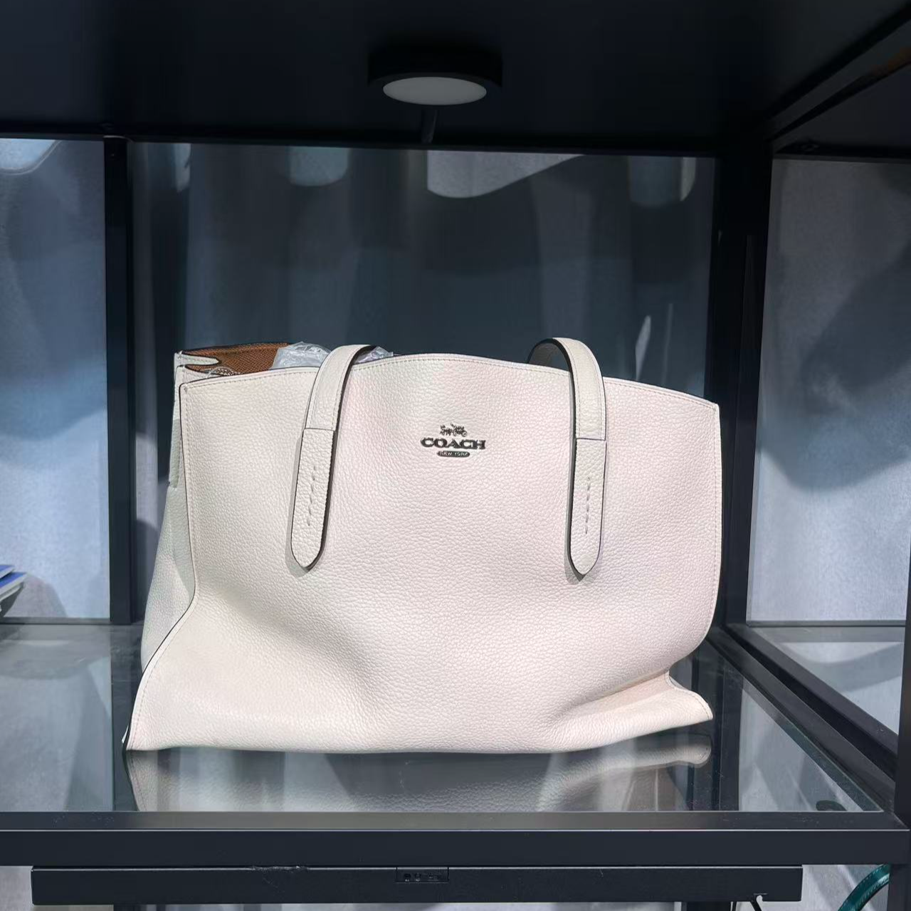95新 COACH/蔻驰 蔻驰白色手提/日常百搭/D店