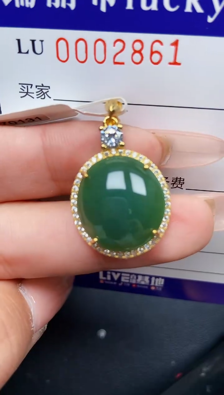 【闪购商品】翡翠颈饰银S925镶嵌2861