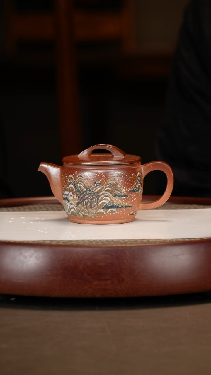 【闪购商品】紫砂茶壶柴烧汉瓦+红遍