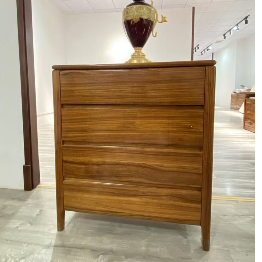 乌金缘进口乌金木四斗柜大容量简约家用新中式