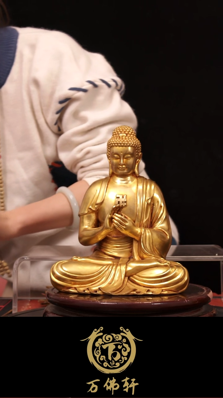 铜器摆件释迦摩尼23高