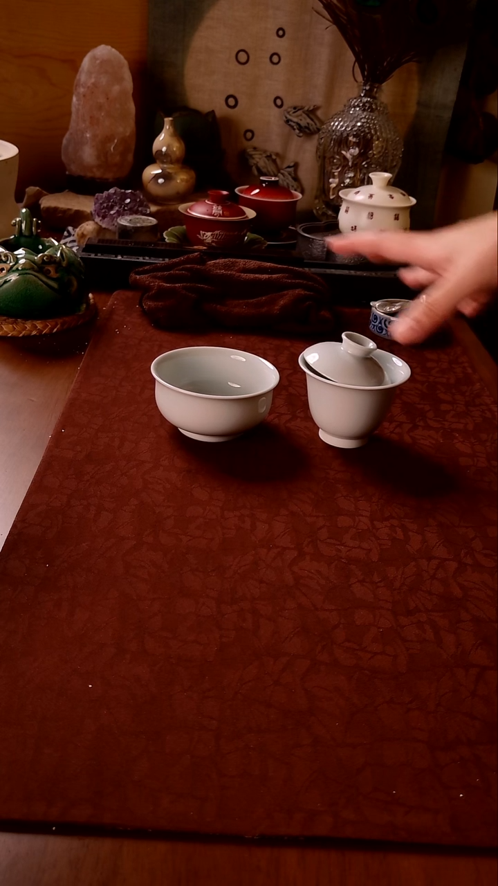 【手工胚纯白盖碗+主人杯】