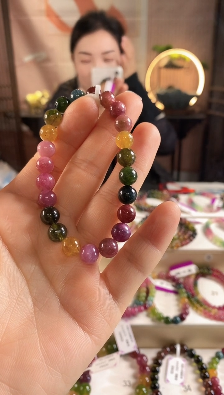 未镶嵌手链碧玺G2412素圈颜色微差