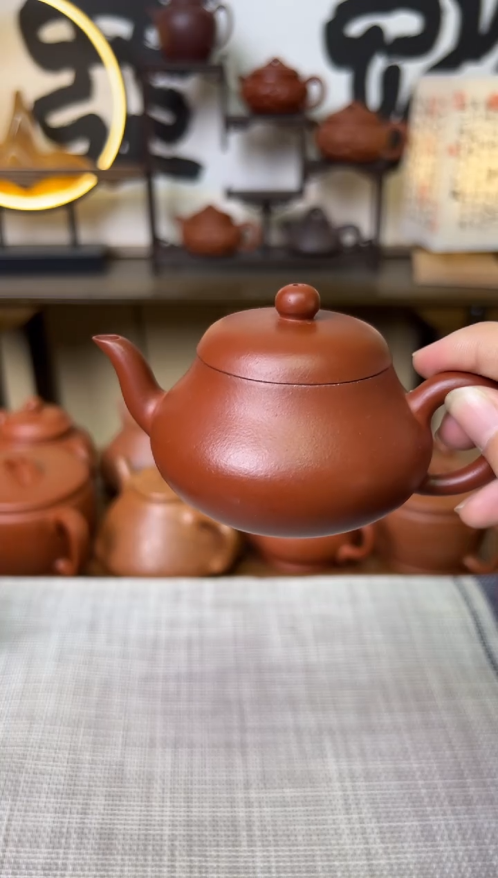 【闪购商品】朱泥茶壶朱泥矮梨壶120CC