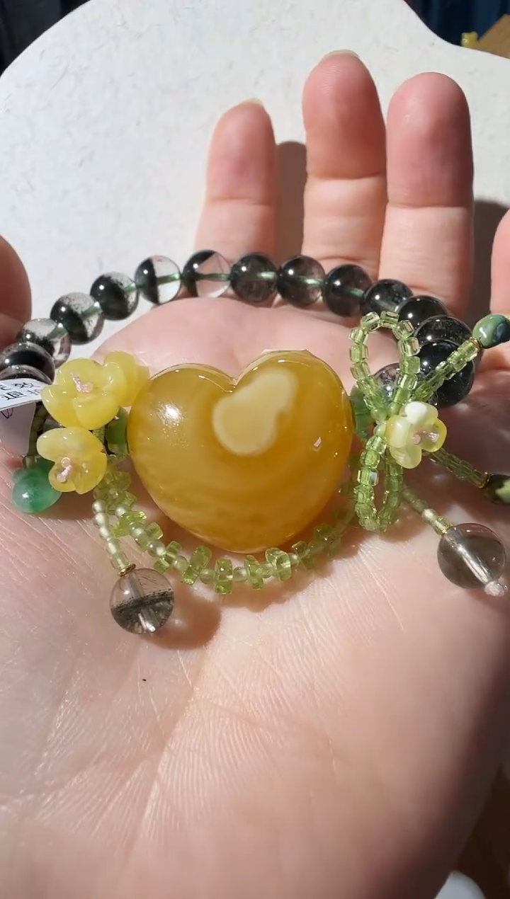 【闪购商品】蜜蜡手链未镶嵌蜜蜡爱心手链