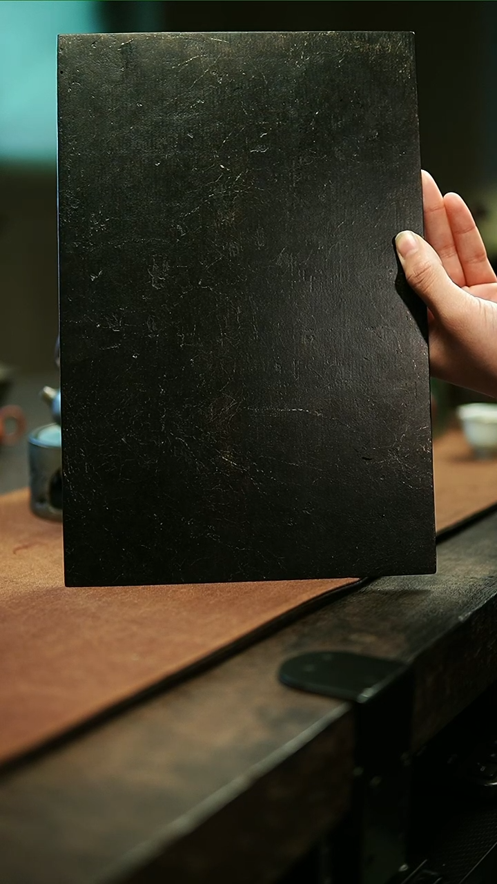 【闪购商品】瘦马木胎大漆黑色茶盘30*20