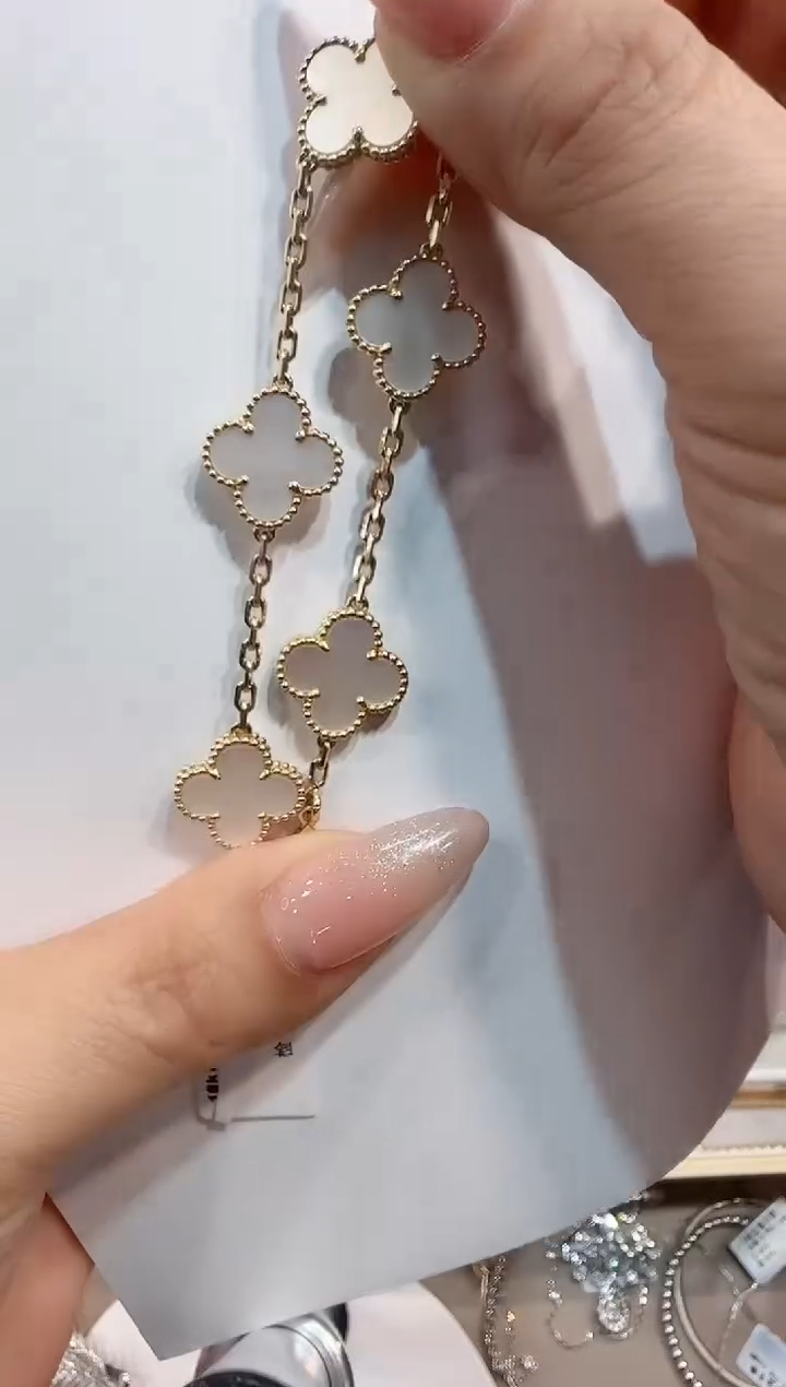 【闪购商品】手链贝壳（贝母）18K金镶嵌白K黄