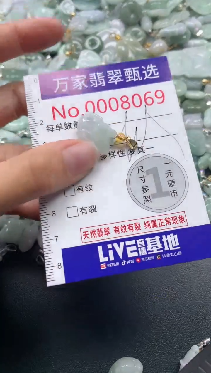 吊坠(不含链)未镶嵌翡翠8069