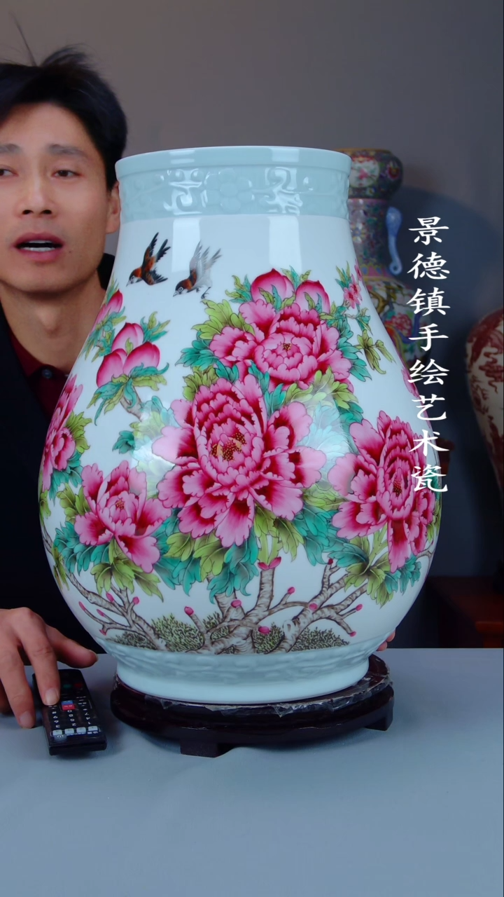 摆件陶景德镇手工手绘陶瓷摆件26