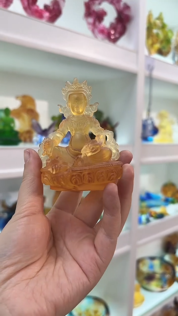 手工艺品琉璃黄财神