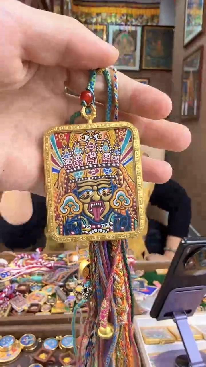 吊坠扎基拉姆-热贡纯手绘唐卡