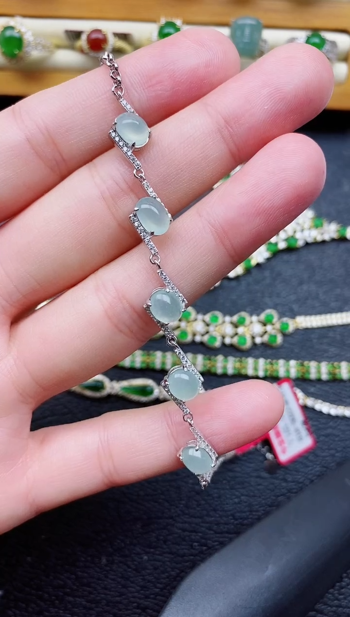 银S925镶嵌戒指翡翠1