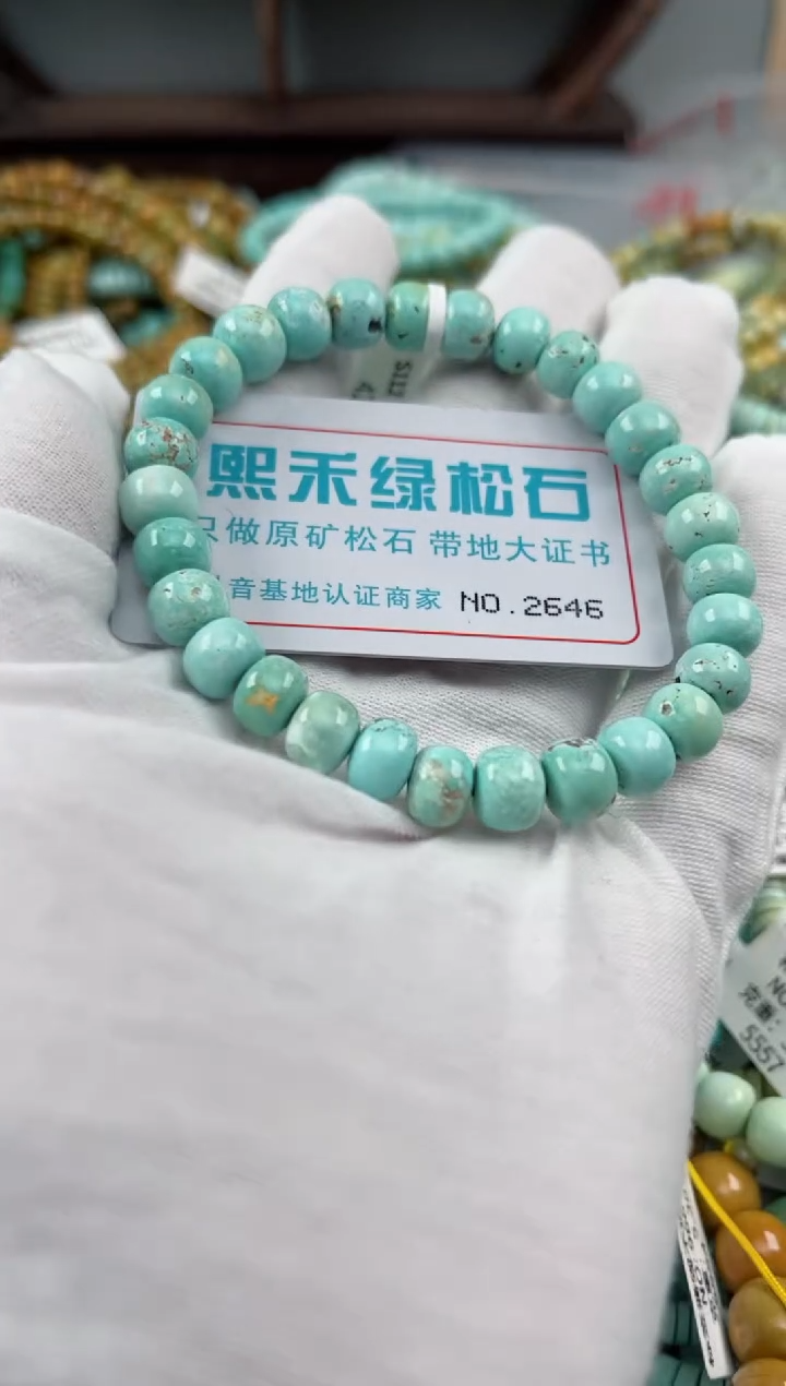 未镶嵌绿松石松石2646