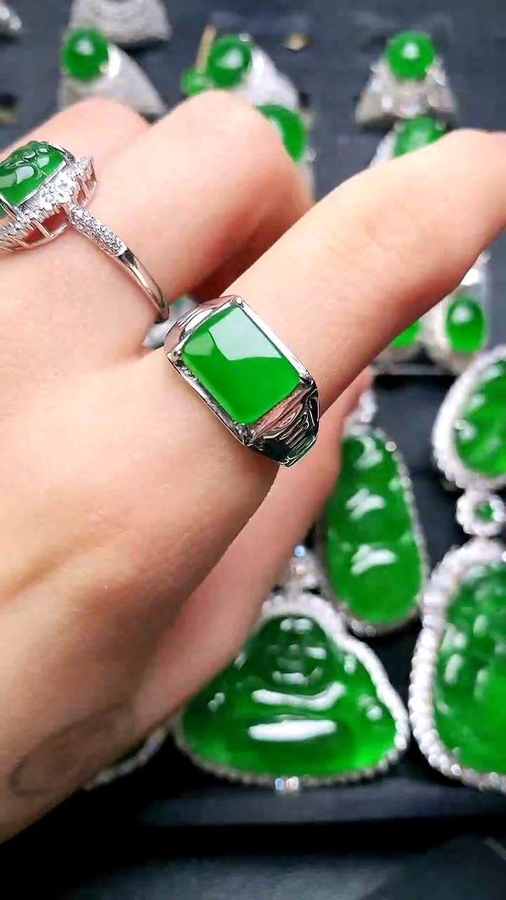 【闪购商品】翡翠戒指未镶嵌马鞍戒