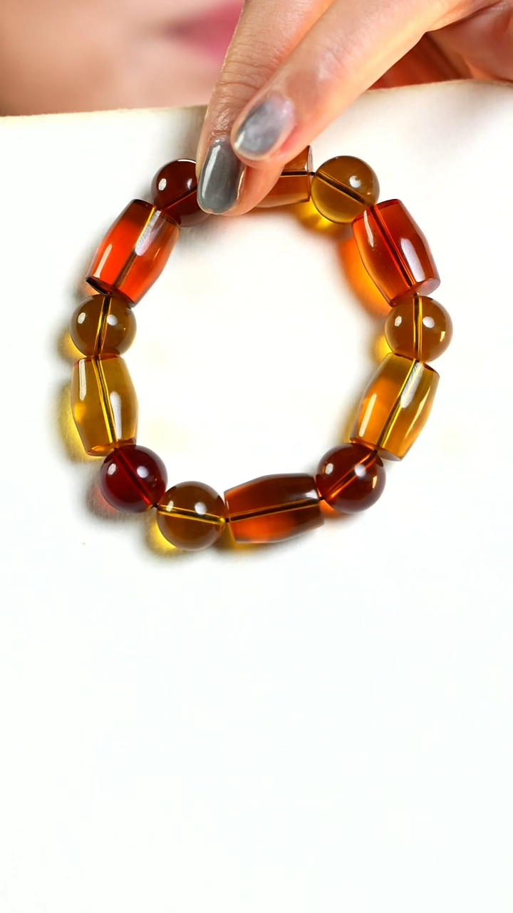 琥珀颈饰未镶嵌多宝手串 12+