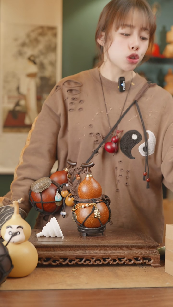 【闪购商品】275号精品天然大漆工艺防渗内胆酒葫芦~