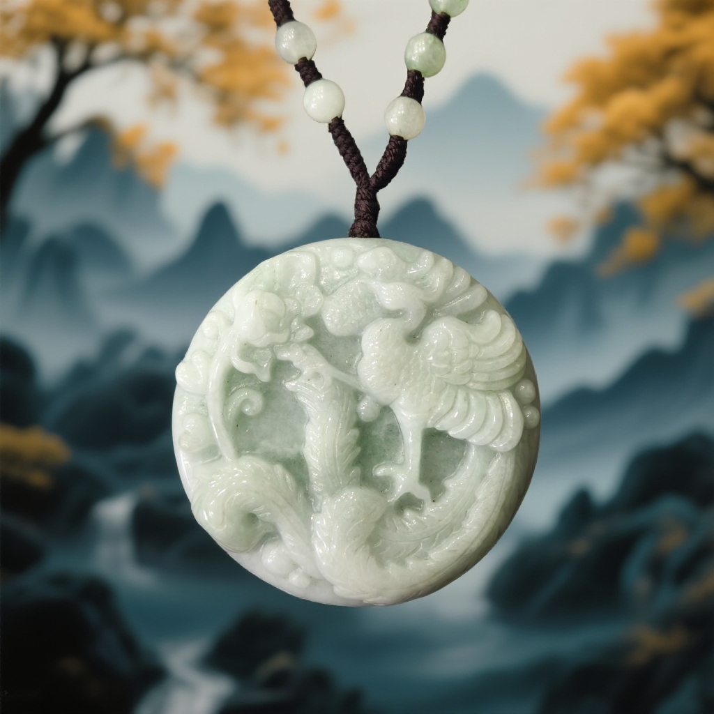 凤戏牡丹吊坠【QF】