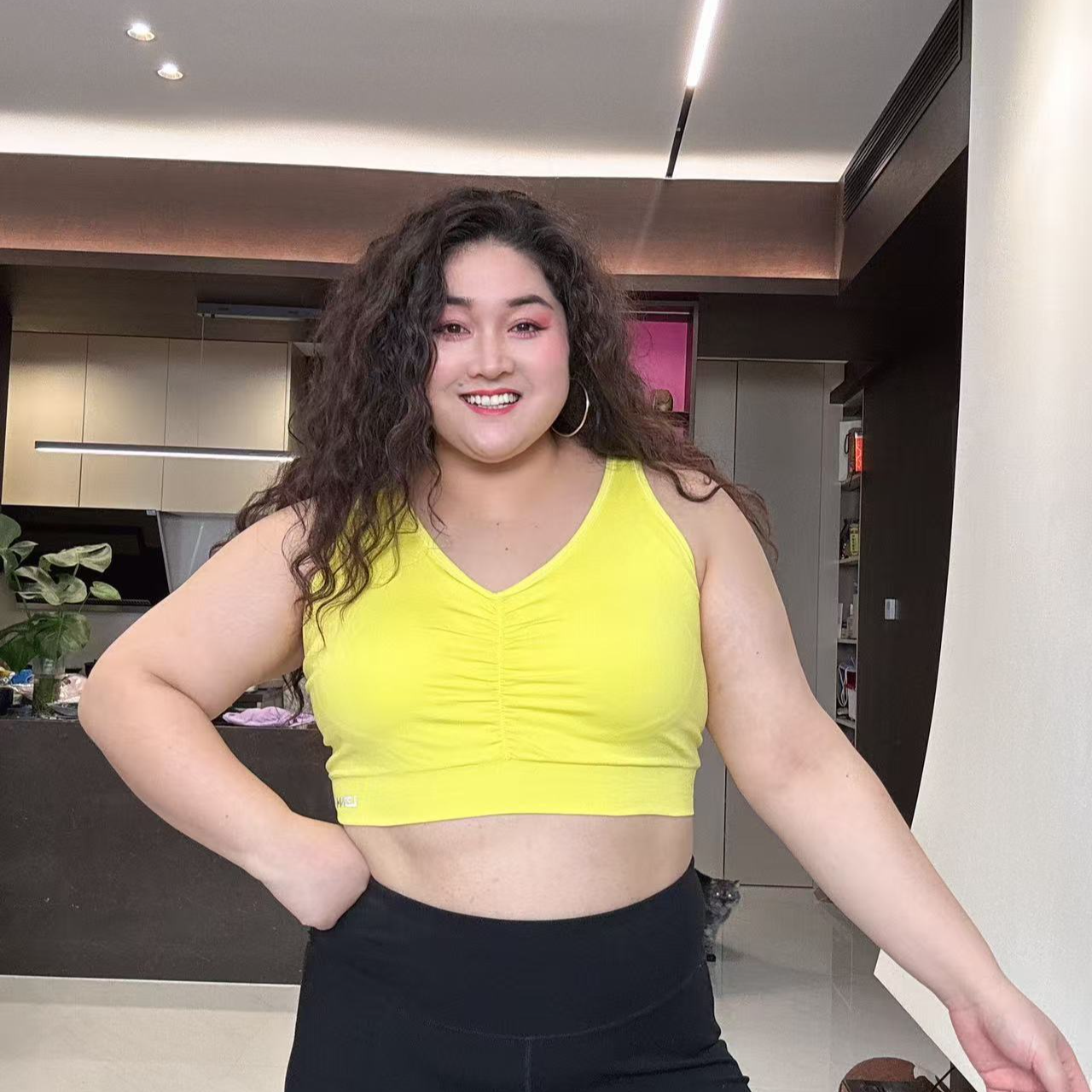 大码舒适款{一体杯}无缝针织系列瑜伽背心WX-1044