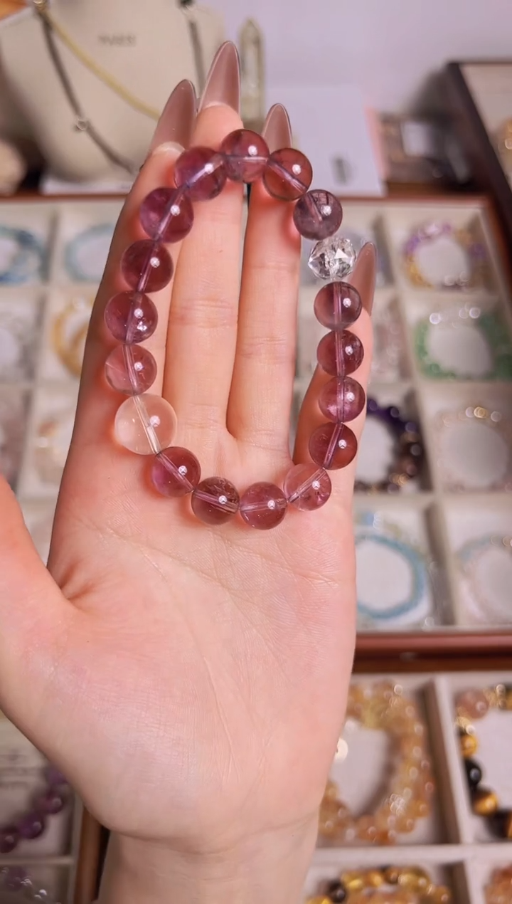 水晶手链合金还蓝宝