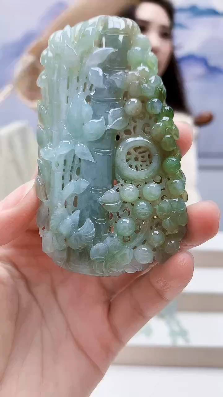 未镶嵌定制翡翠4829lr-毛货挂件57