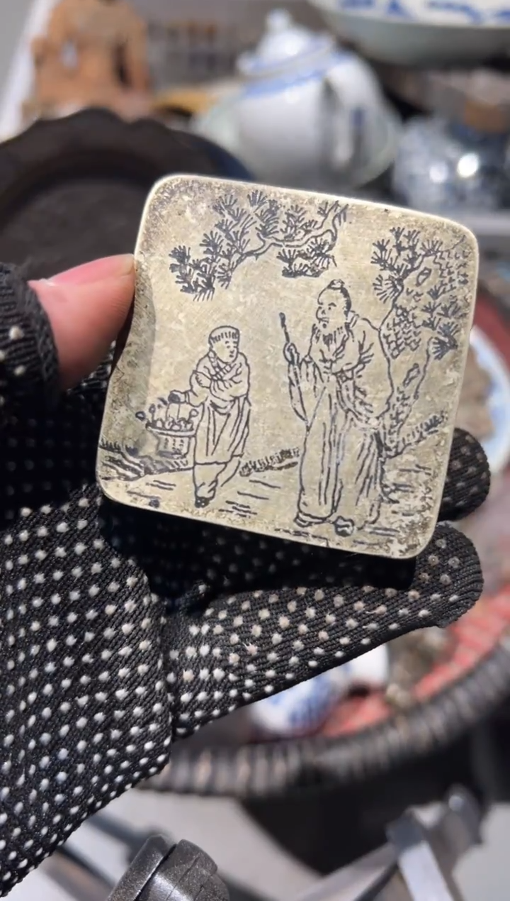 乐*李秒拍秒付瓷铜摆件