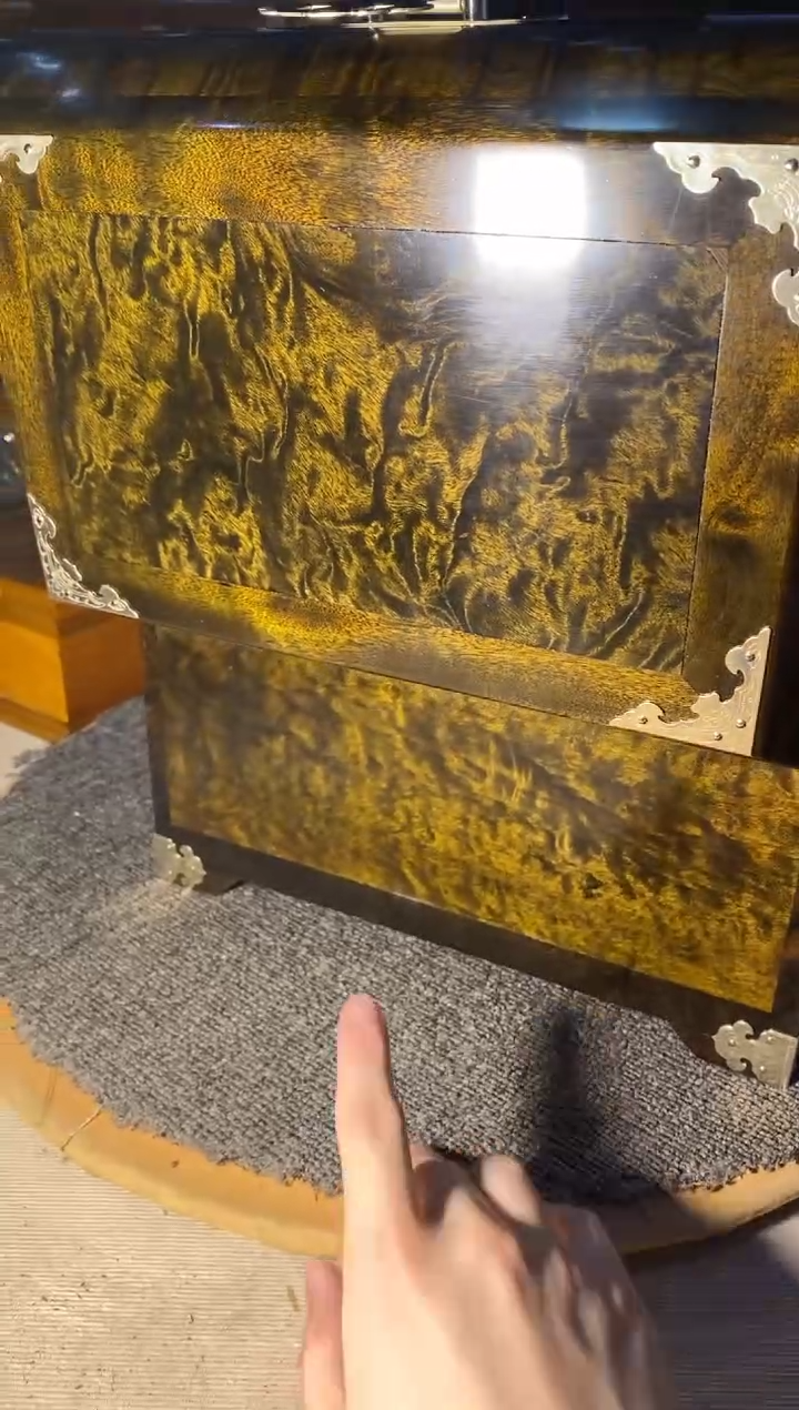 【闪购商品】金丝楠木艺阴沉官皮箱F180