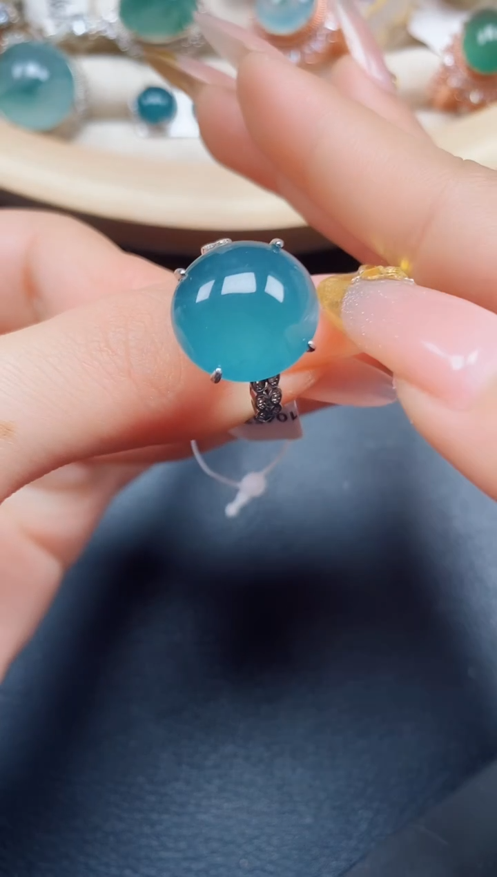 【闪购商品】翡翠戒指银S925镶嵌翡翠