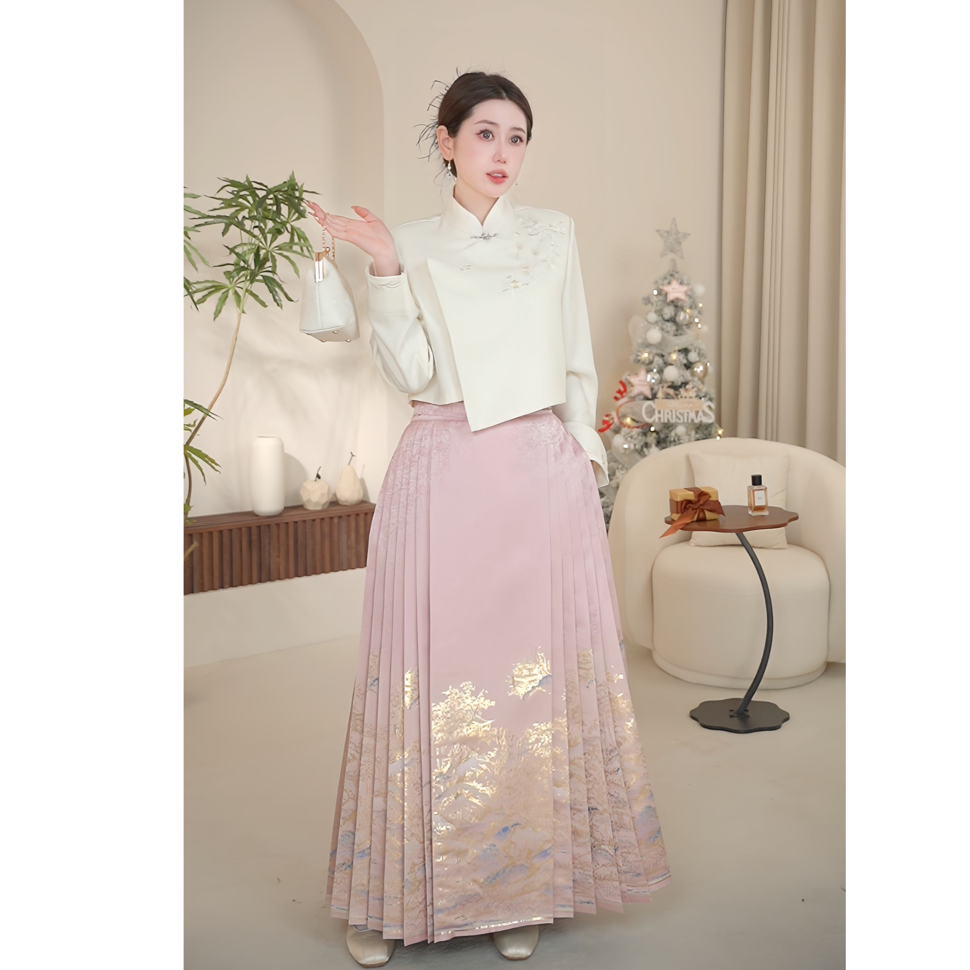 【凡凡】【日照金山】新中式国风汉元素半身裙马面裙女款爆款2025新款