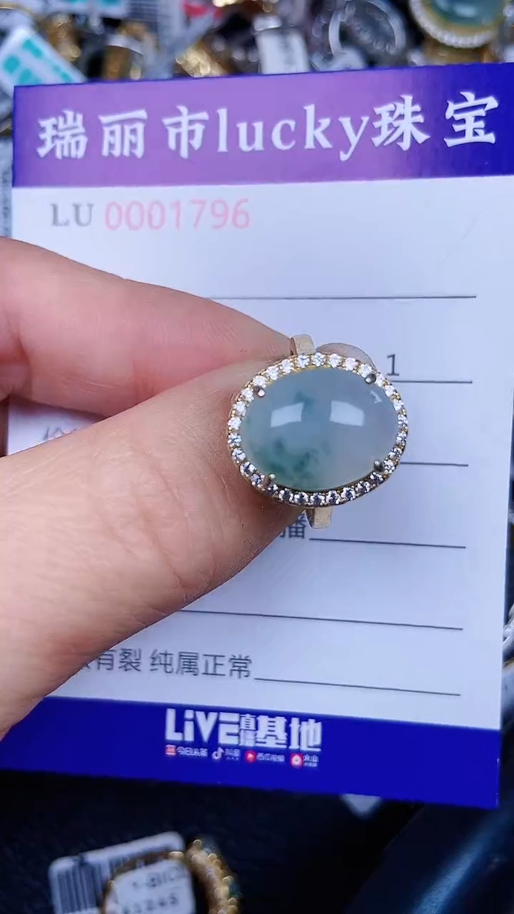 颈饰银S925镶嵌翡翠796