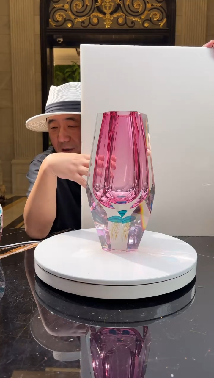 【闪购商品】摆件AJ05501金红水母大花瓶