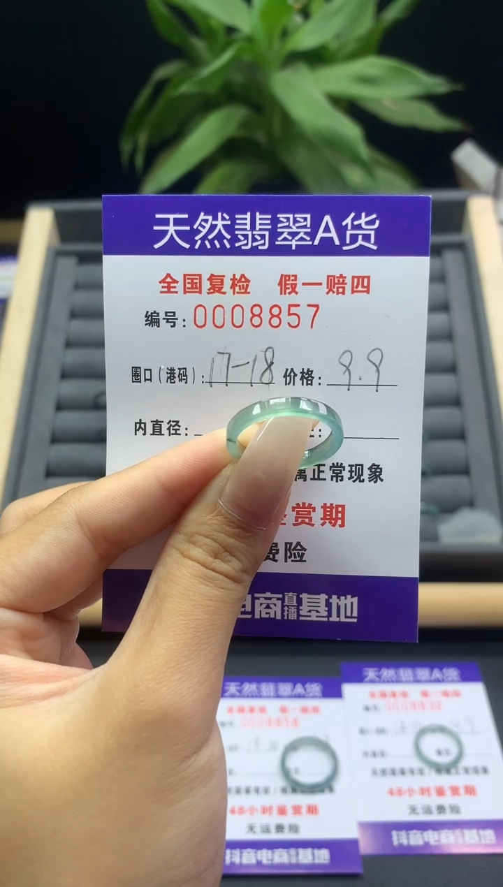 未镶嵌戒指翡翠天然  8857