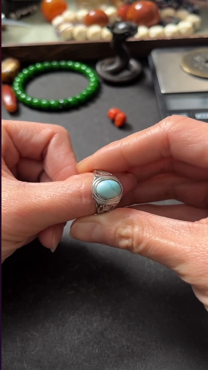 未镶嵌绿松石戒指pz1211-44