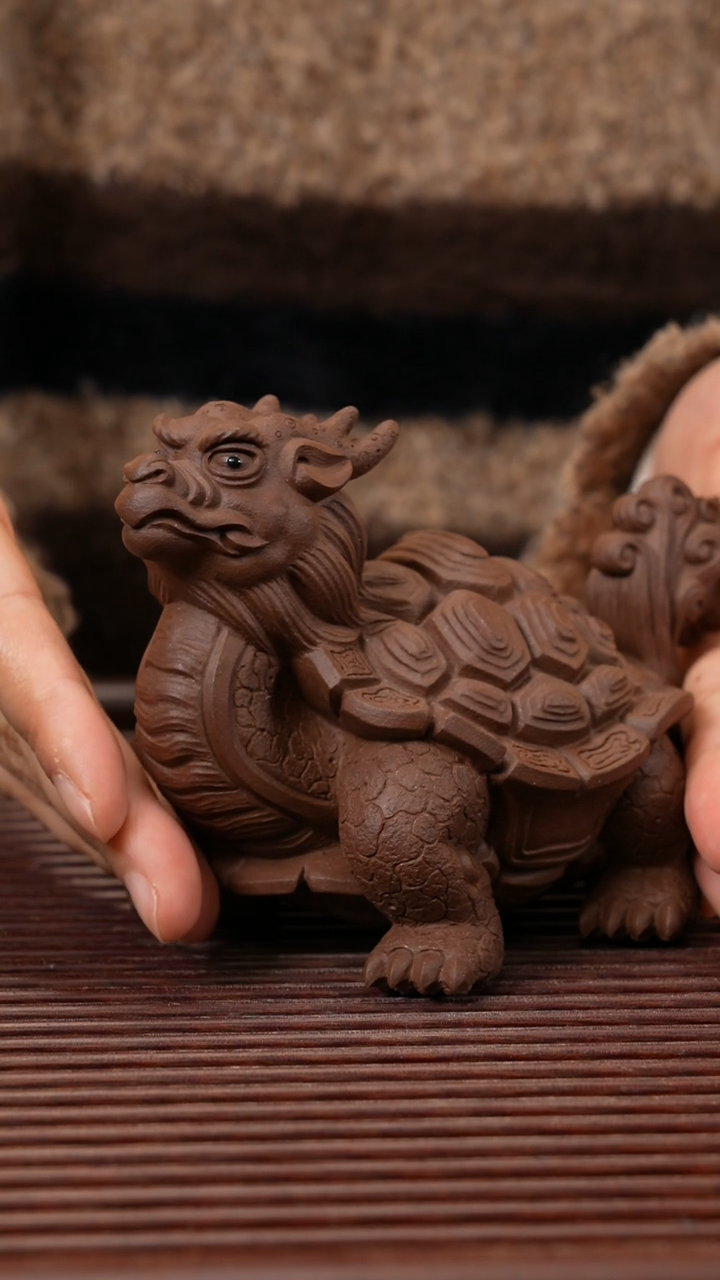 【闪购商品】紫砂茶宠紫泥龙龟